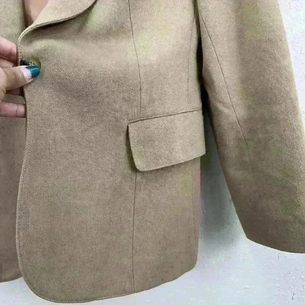 🔥Vintage Evan Picone Blazer Women's Suit Jacket 100% Pure Wool 1 Button WC1 - Picture 4 of 11